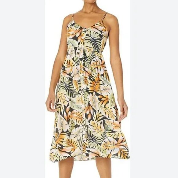 Billabong "Venice Babe" midi Tropical Dress - Picture 1 of 5